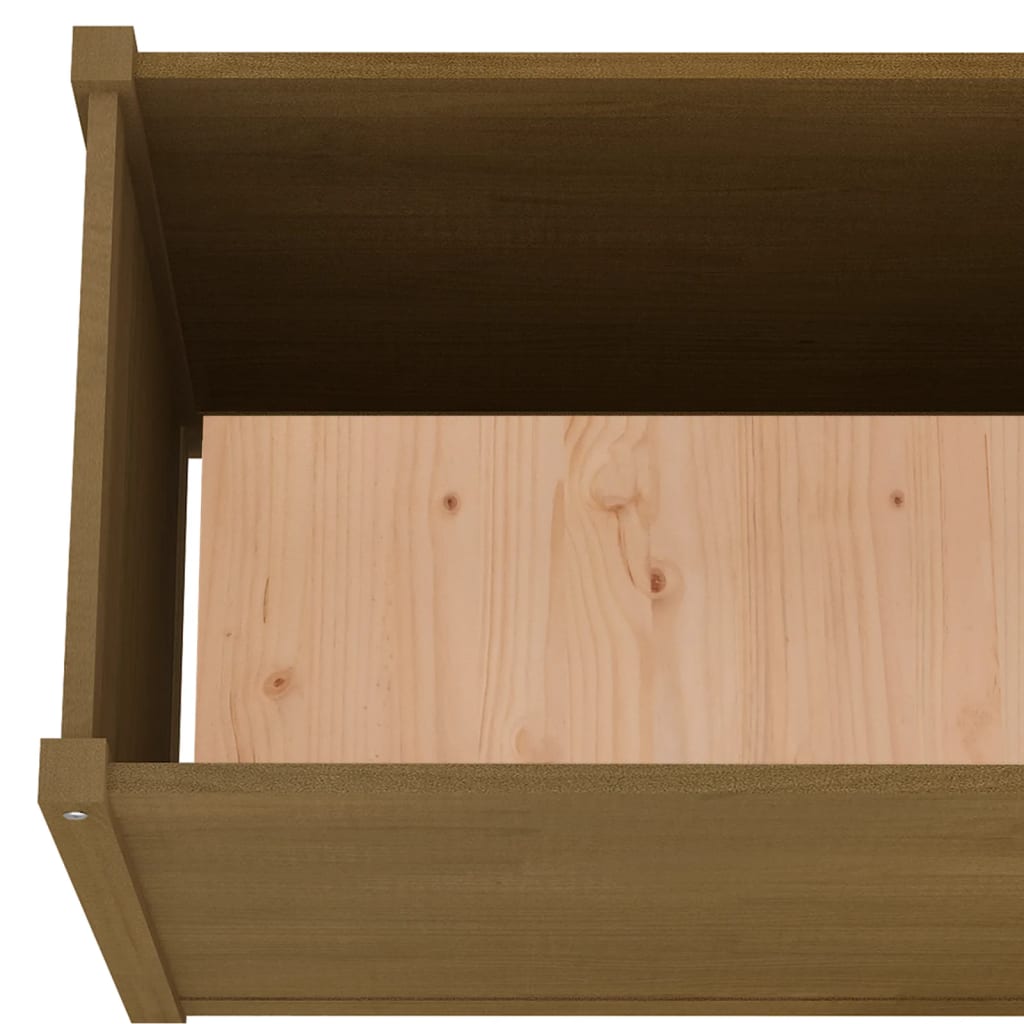 Fioriera Giardino Marrone Ambra 100x50x70cm Legno Massello Pino