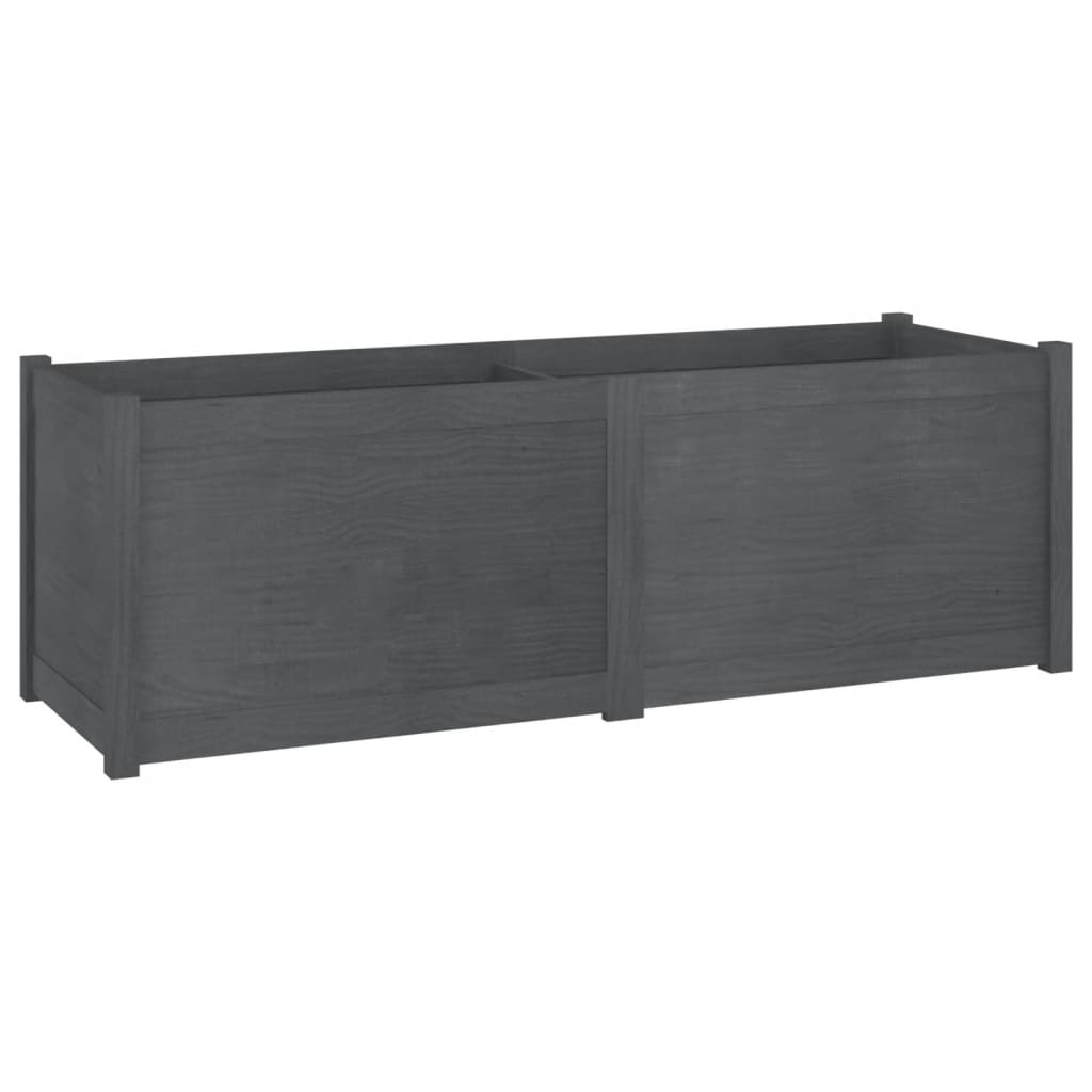 Fioriera da Giardino Grigia 150x50x50 cm Legno Massello di Pino