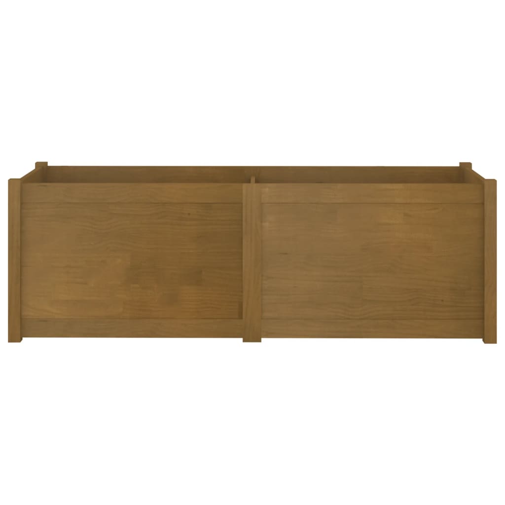 Fioriera Giardino Marrone Ambra 150x50x50cm Legno Massello Pino