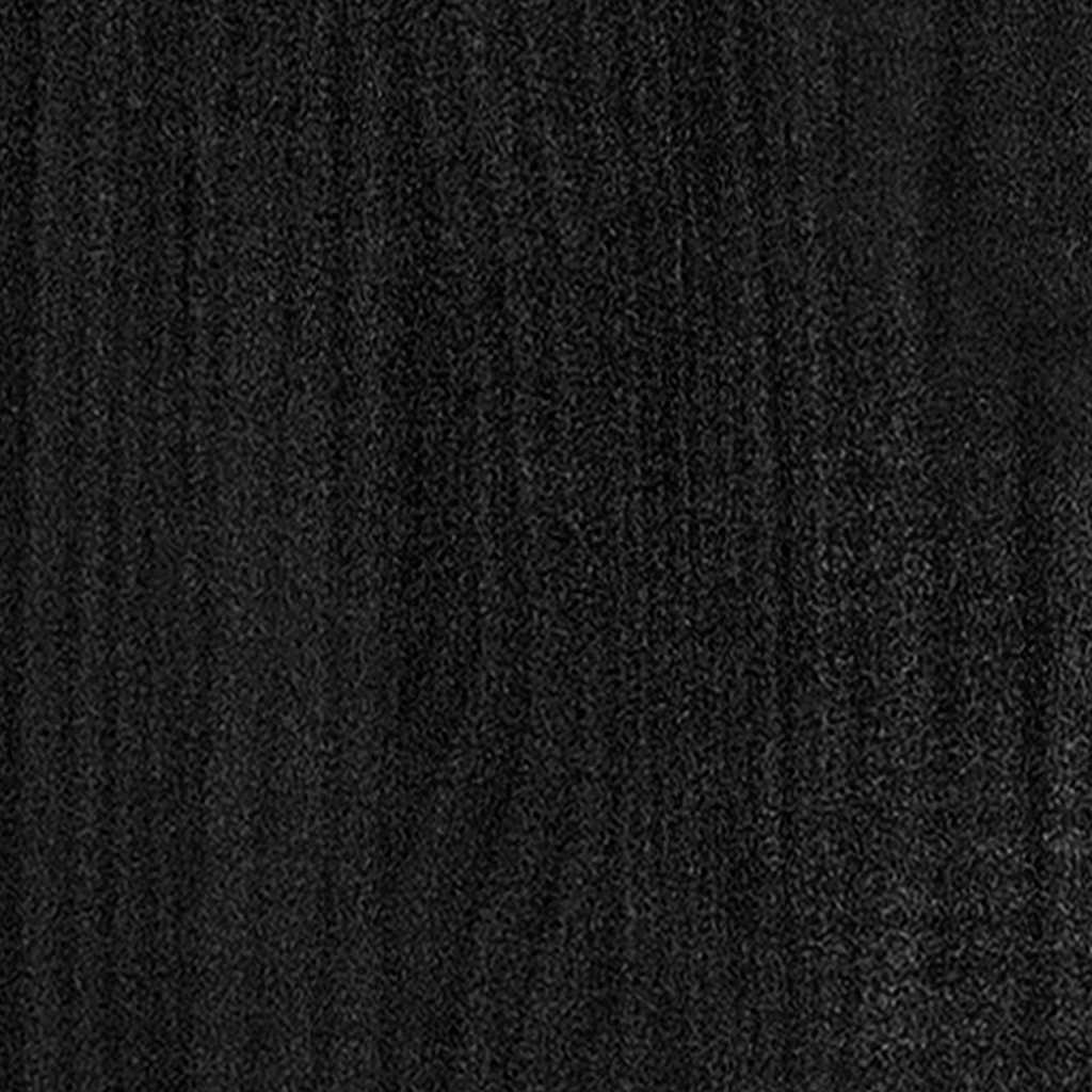 Fioriera da Giardino Nera 150x50x70 cm Legno Massello di Pino