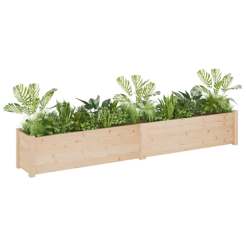 Fioriere da Giardino 2 pz 200x31x31cm in Legno Massello di Pino