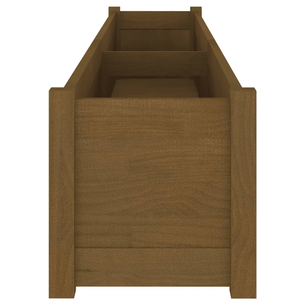 Fioriere da Giardino 2 pz ambra 200x31x31 cm in Legno di Pino