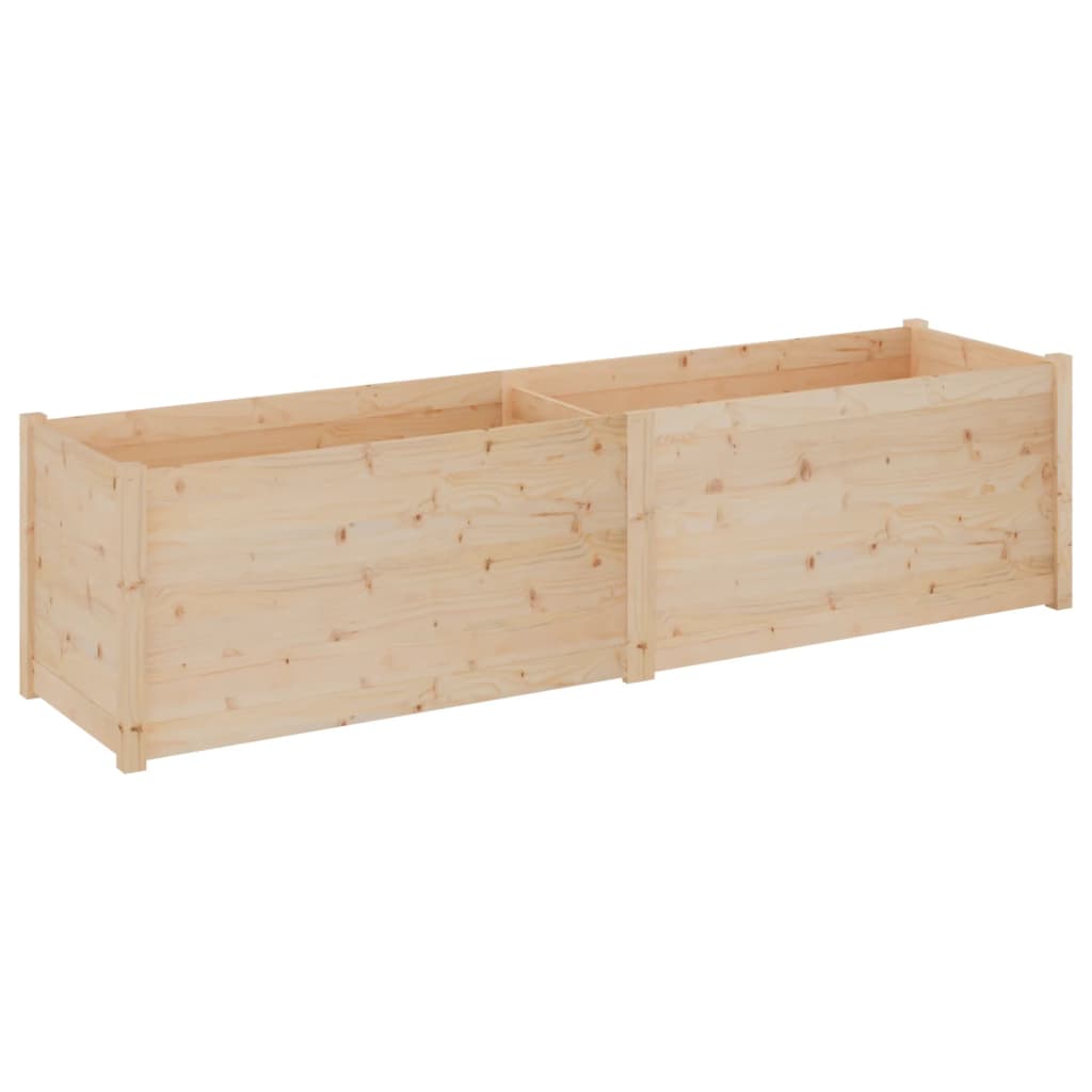Fioriera da Giardino 200x50x50 cm in Legno Massello di Pino