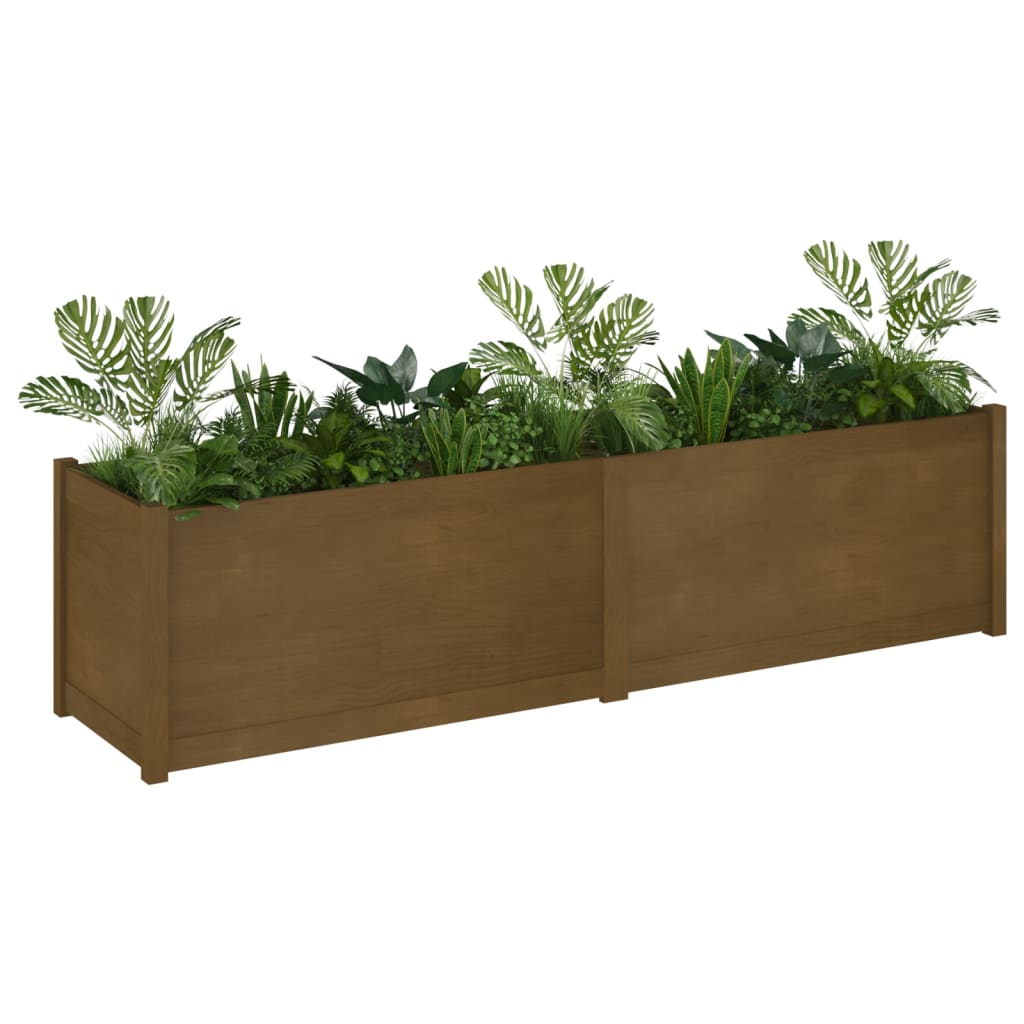 Fioriera da Giardino Ambra 200x50x50 cm Legno Massello di Pino