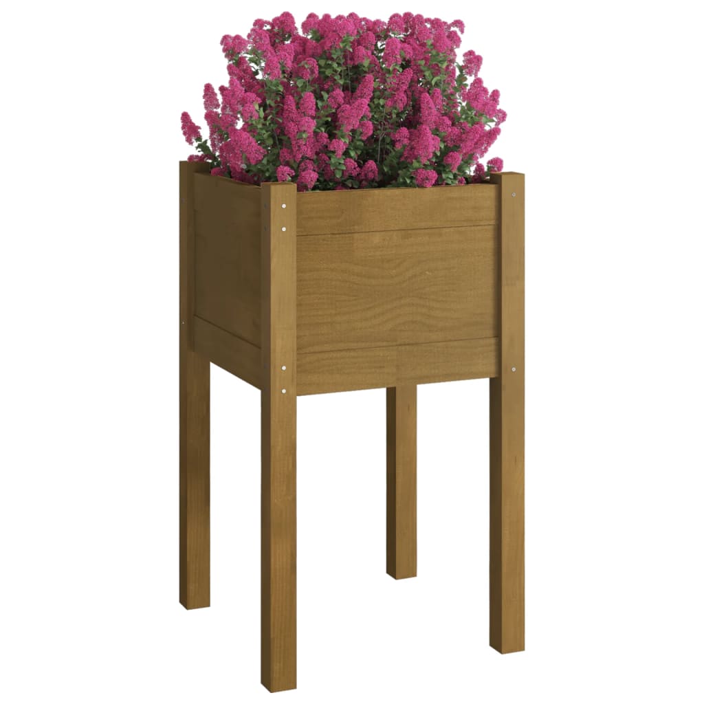 Fioriere da Giardino 2 pz Ambra 40x40x70 cm in Legno di Pino