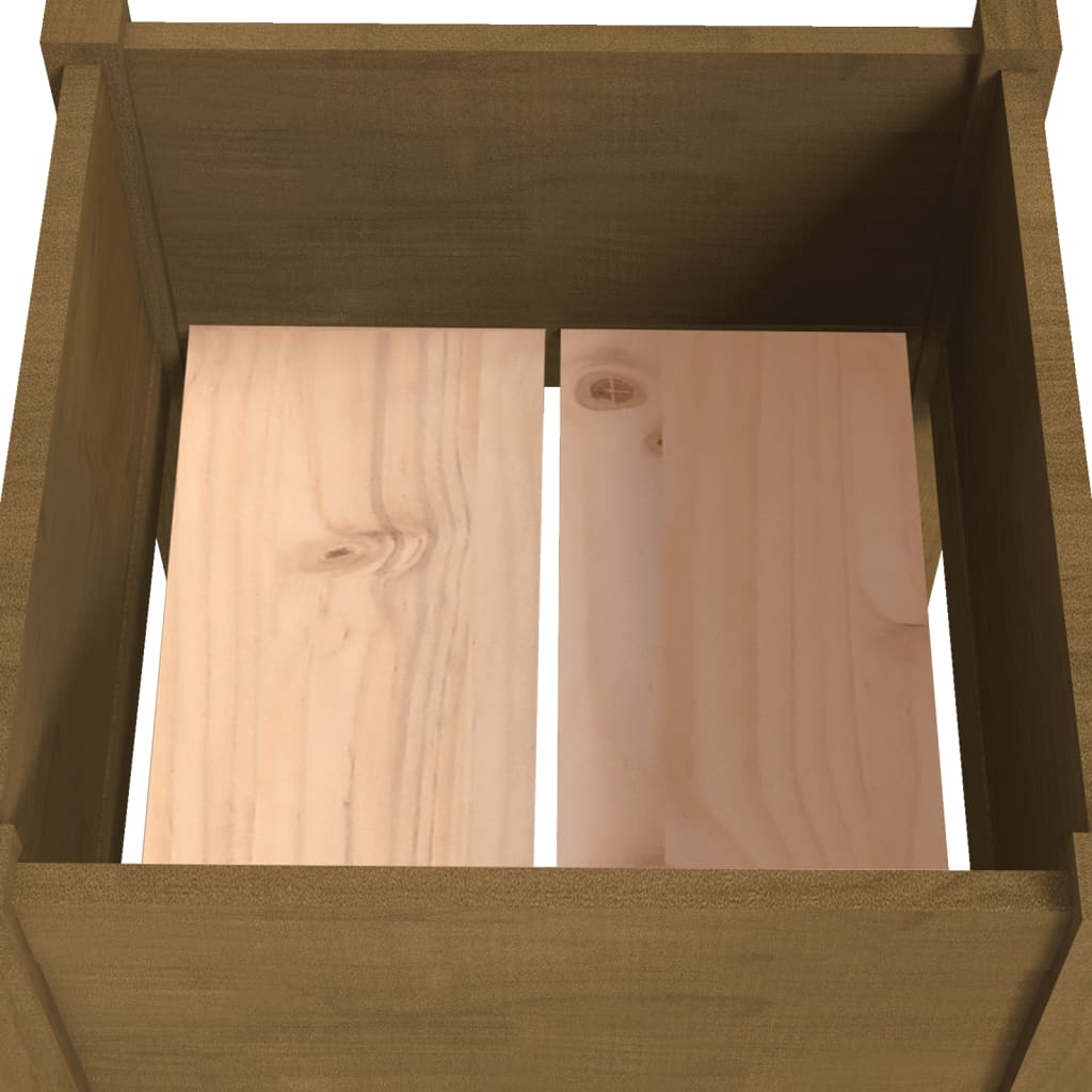 Fioriere da Giardino 2 pz Ambra 40x40x70 cm in Legno di Pino