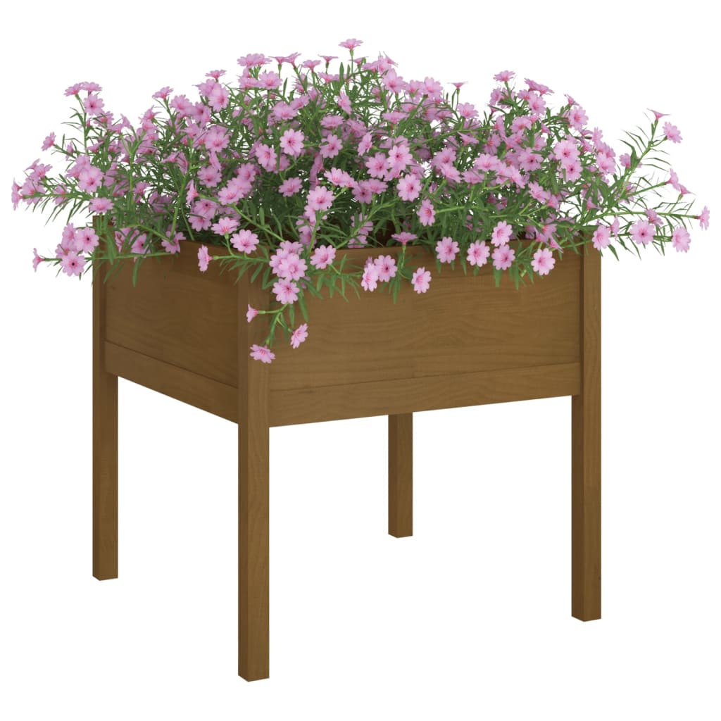 Fioriere 2 pz Ambra 70x70x70 cm in Legno Massello di Pino