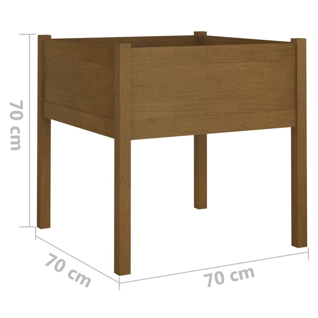 Fioriere 2 pz Ambra 70x70x70 cm in Legno Massello di Pino