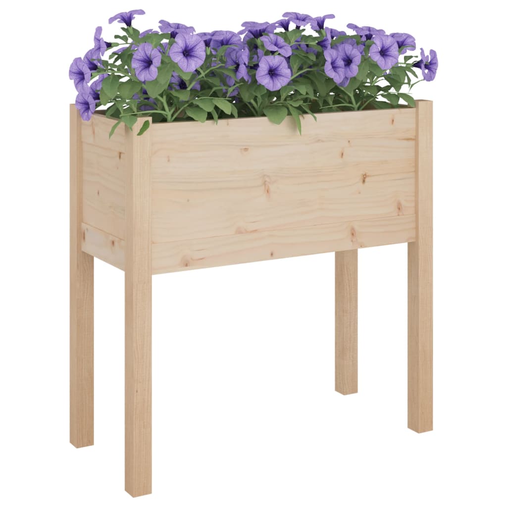 Fioriera da Giardino 70x31x70 cm Legno Massello di Pino
