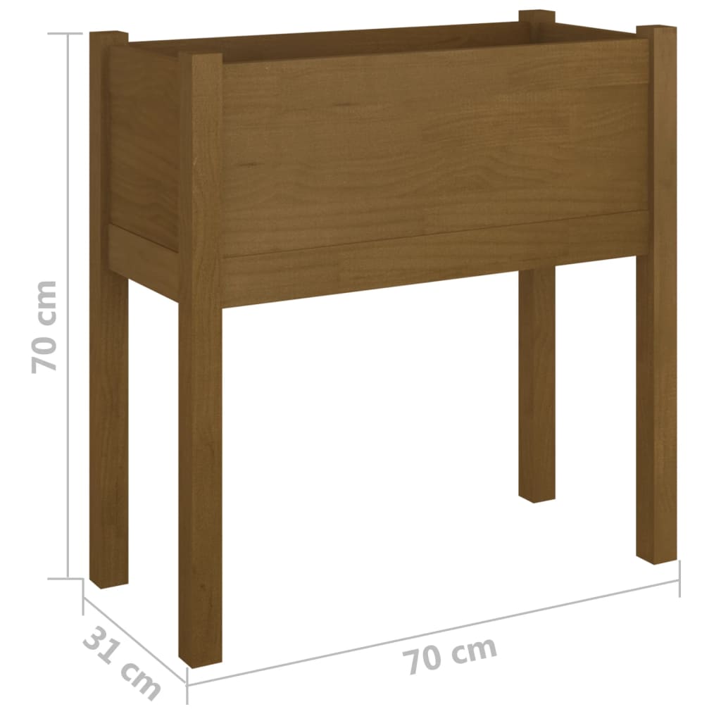 Fioriere 2 pz Ambra 70x31x70 cm in Legno Massello di Pino