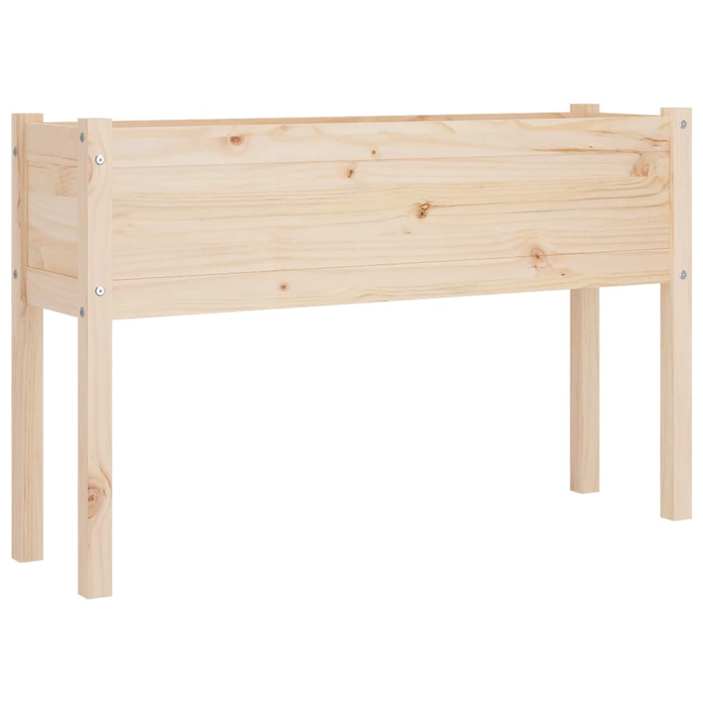 Fioriera da Giardino 110x31x70 cm in Legno Massello di Pino