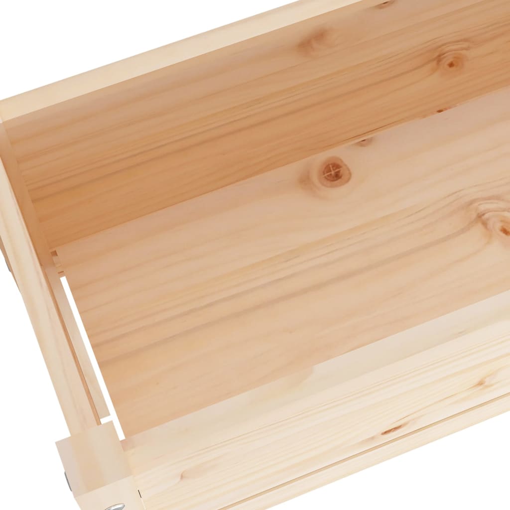 Fioriere da Giardino 2 pz 110x31x70cm in Legno Massello di Pino