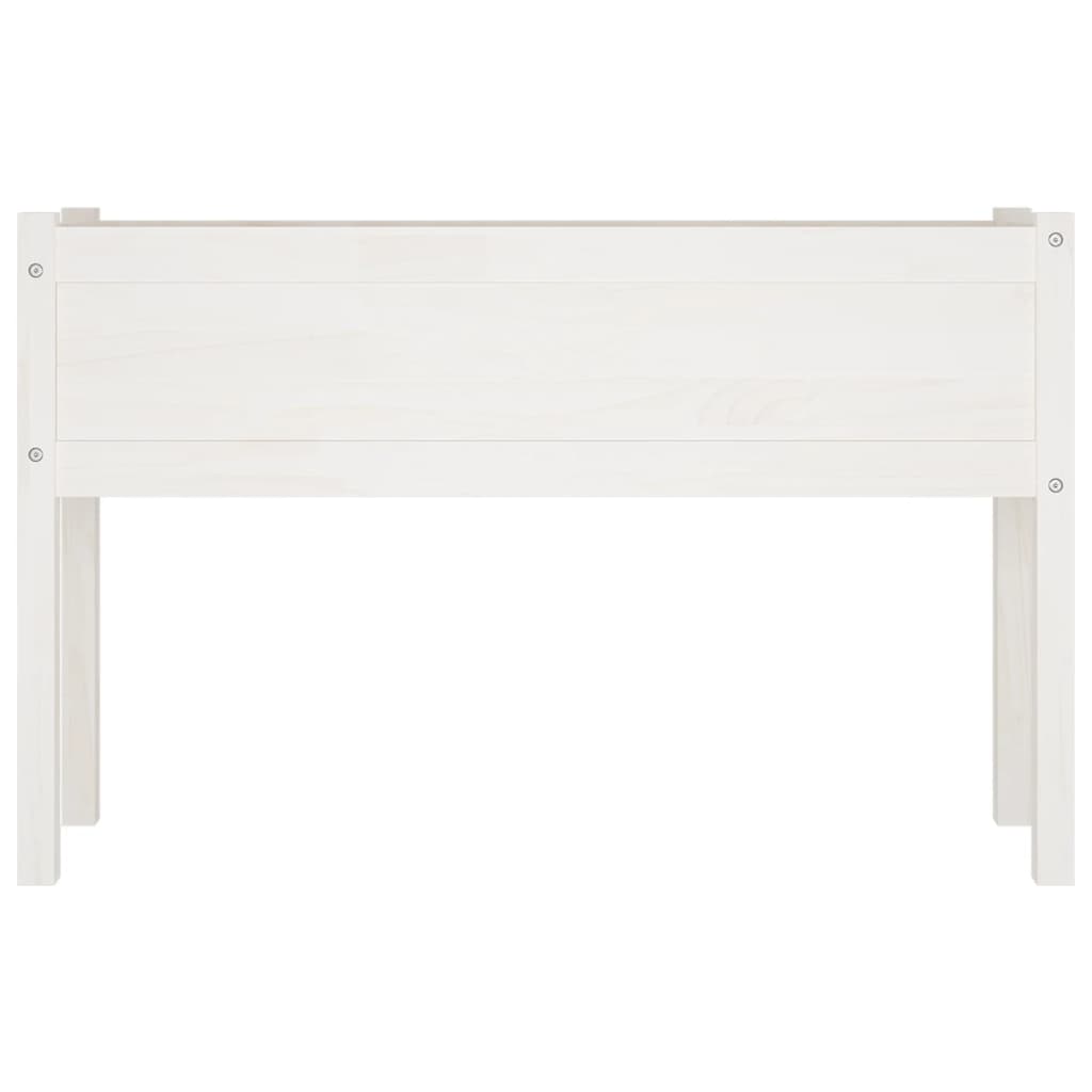 Fioriere da Giardino 2 pz Bianche 110x31x70 cm in Legno di Pino