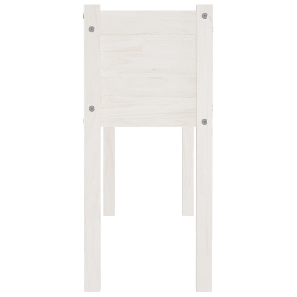 Fioriere da Giardino 2 pz Bianche 110x31x70 cm in Legno di Pino