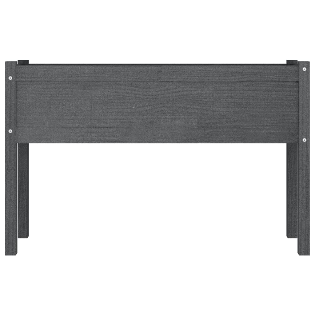 Fioriere da Giardino 2 pz Grigie 110x31x70 cm in Legno di Pino