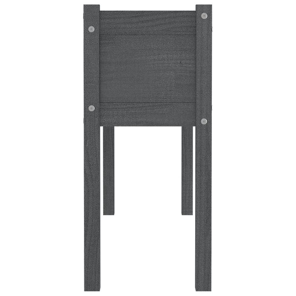 Fioriere da Giardino 2 pz Grigie 110x31x70 cm in Legno di Pino