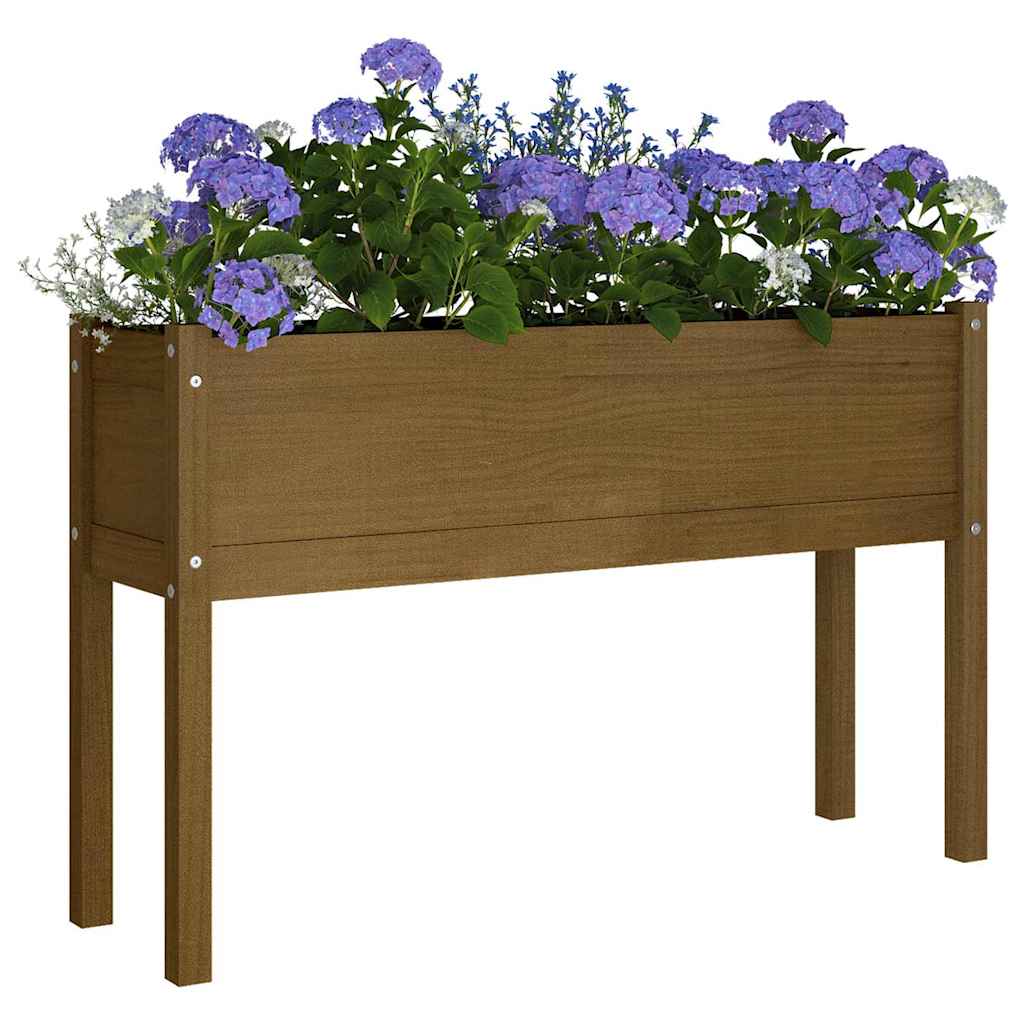 Fioriere 2 pz Ambra 110x31x70 cm in Legno Massello di Pino
