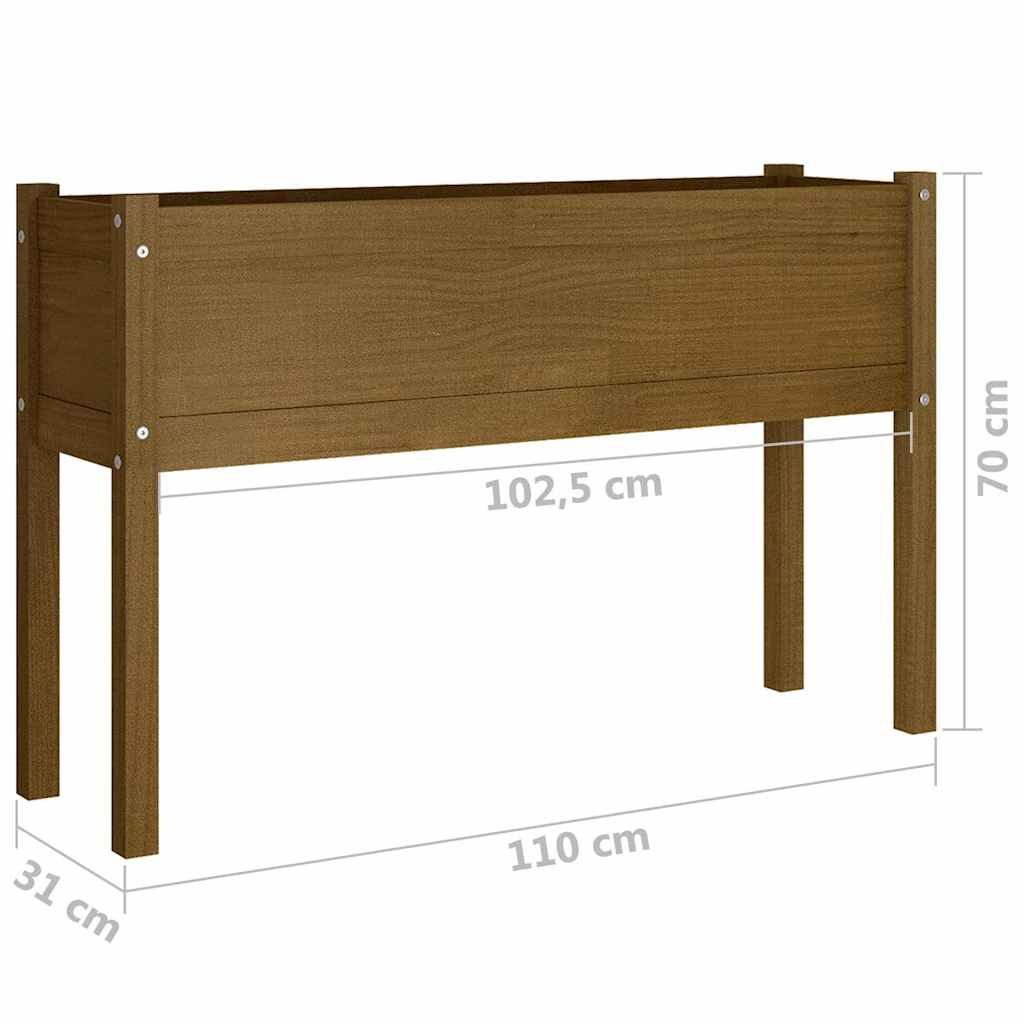 Fioriere 2 pz Ambra 110x31x70 cm in Legno Massello di Pino