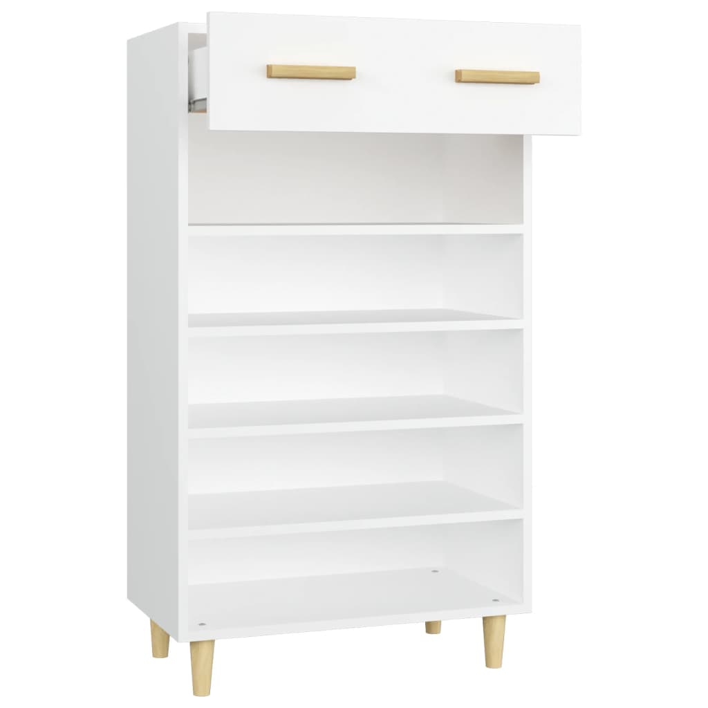 Scarpiera Bianca 60x35x105 cm in Legno Multistrato