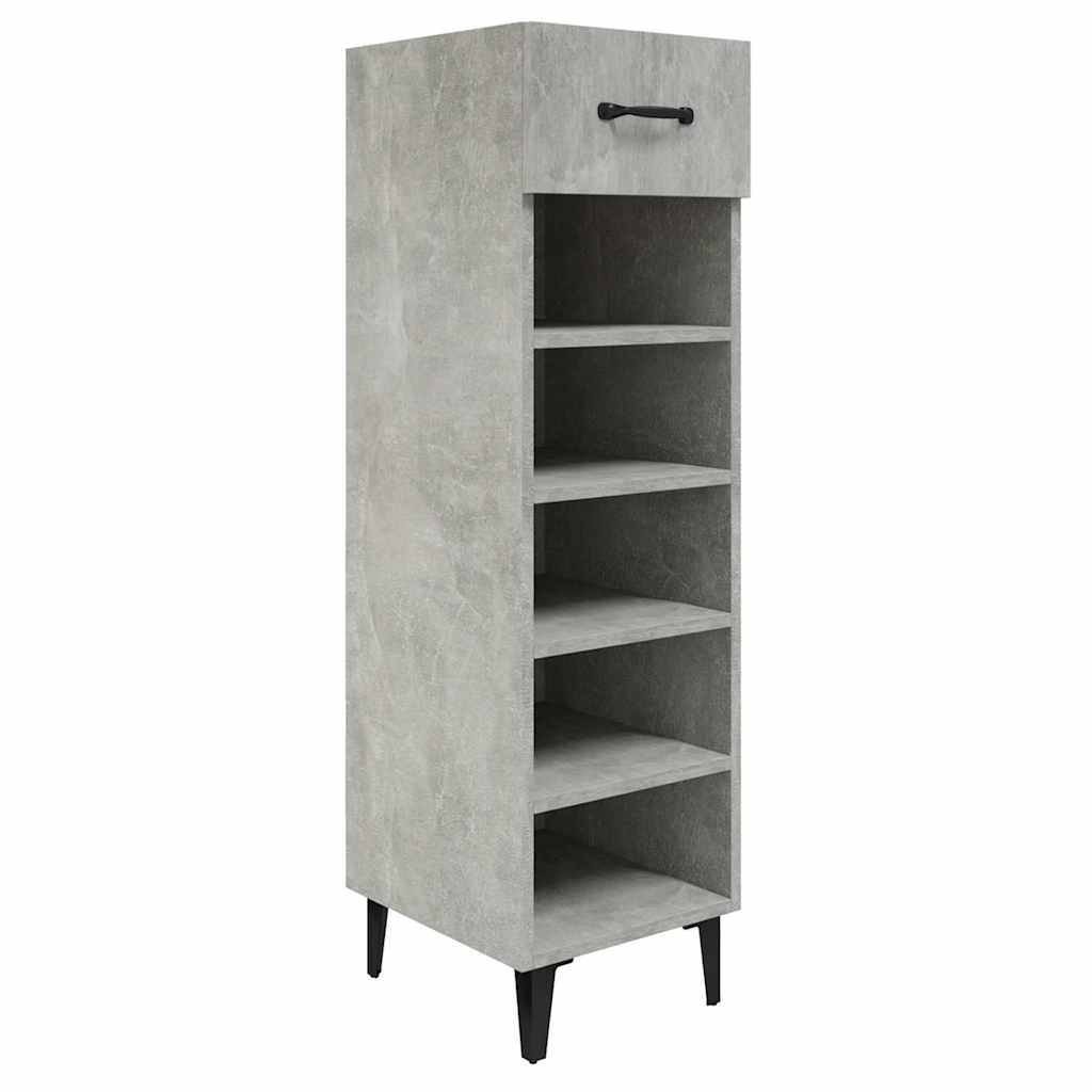 Scarpiera Grigio Cemento 30x35x105 cm in Legno Multistrato