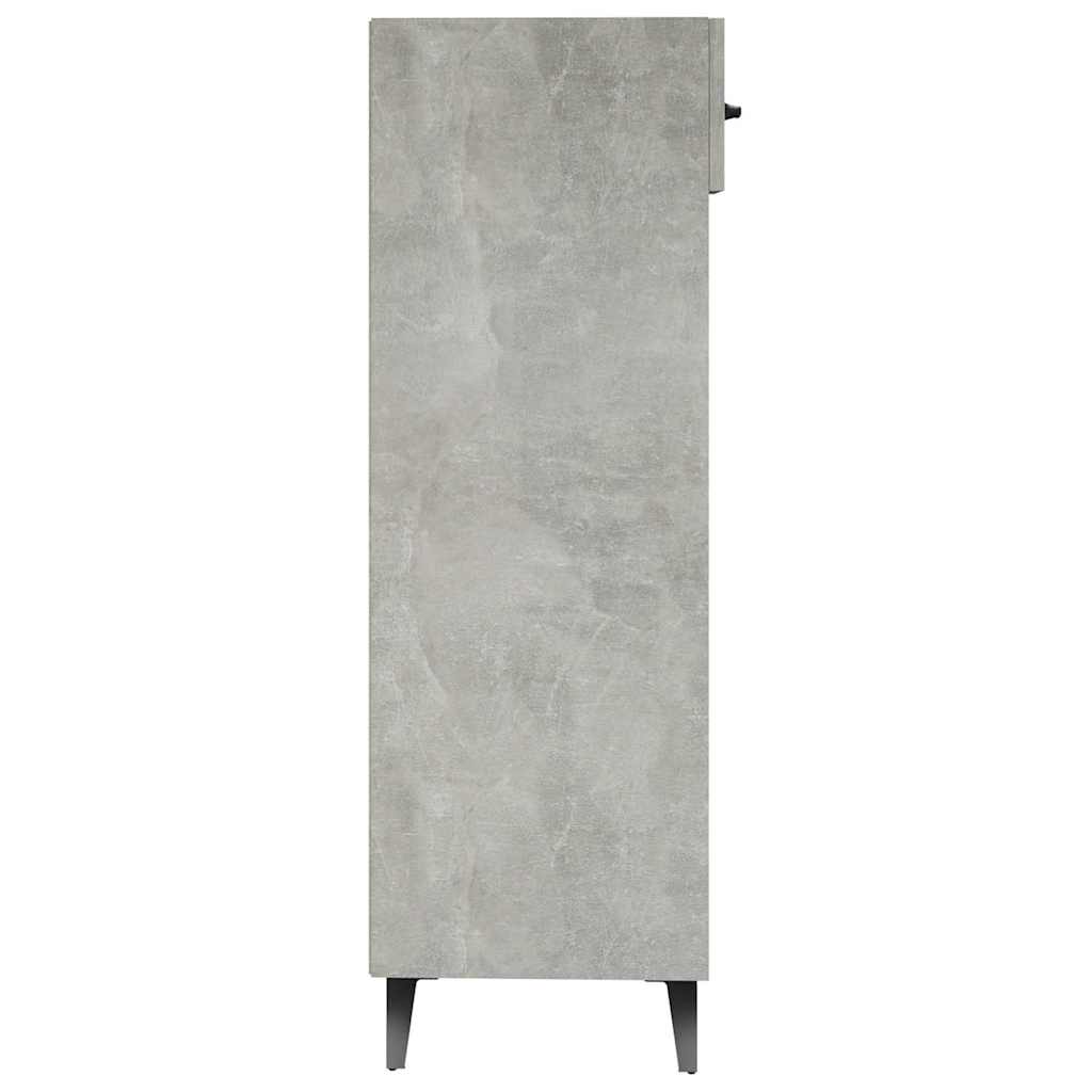 Scarpiera Grigio Cemento 30x35x105 cm in Legno Multistrato