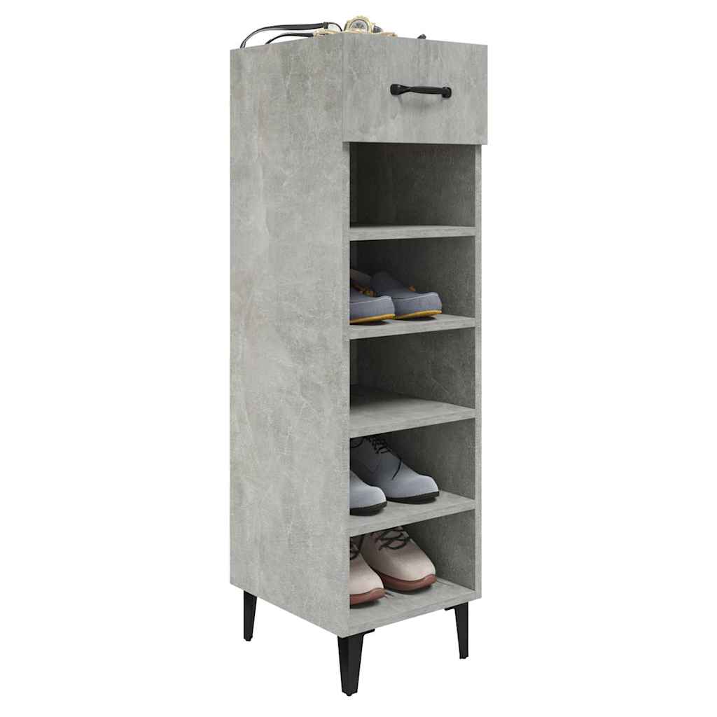 Scarpiera Grigio Cemento 30x35x105 cm in Legno Multistrato