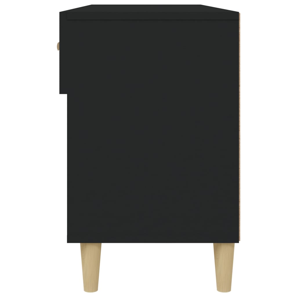 Scarpiera Nera 102x35x55 cm in Legno Multistrato
