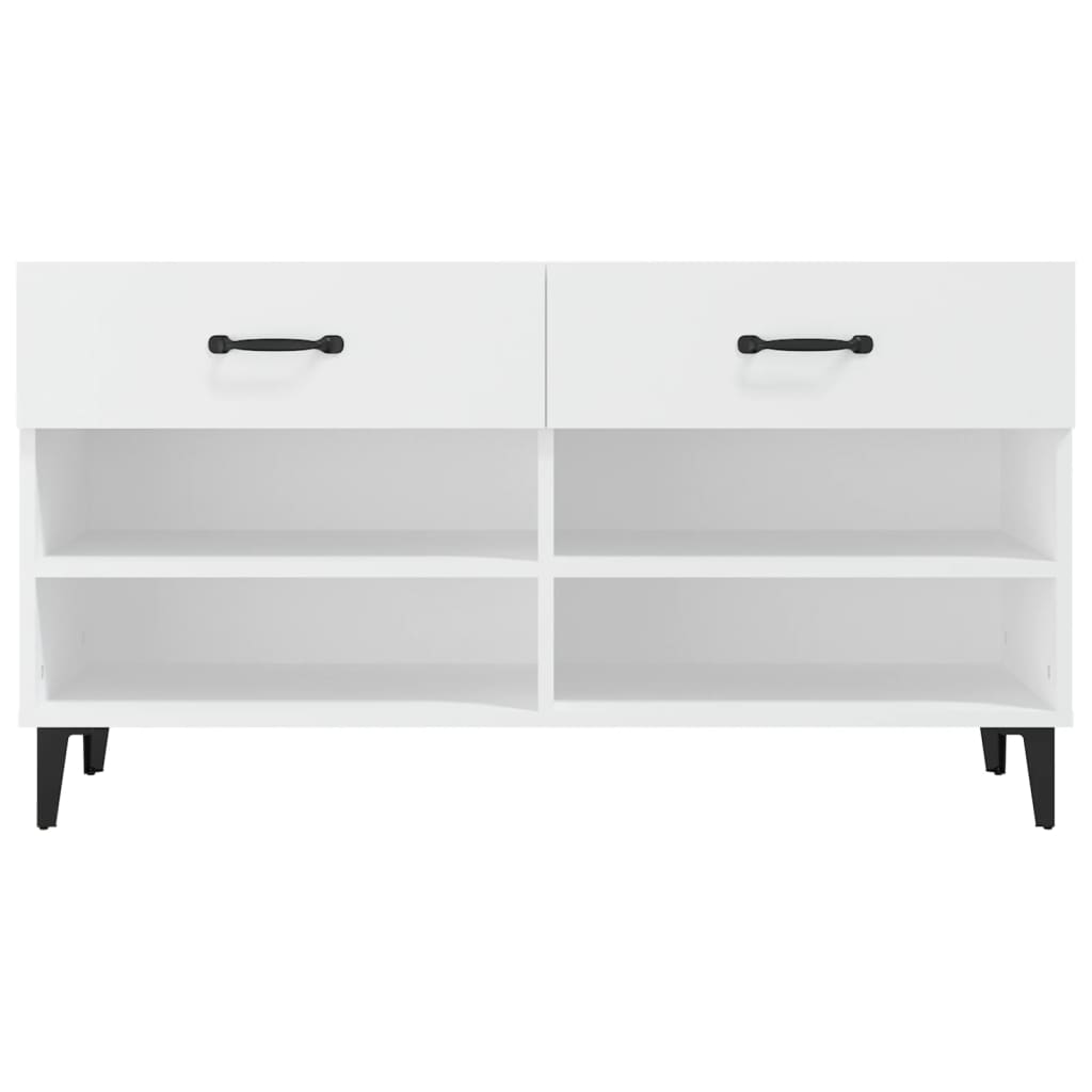 Scarpiera Bianca 102x35x55 cm in Legno Multistrato