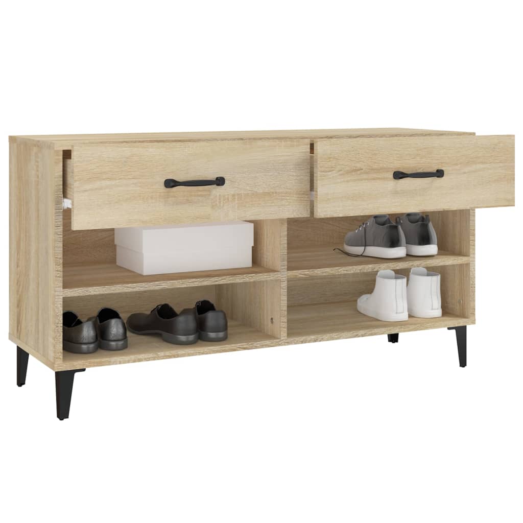 Scarpiera Rovere Sonoma 102x35x55 cm in Legno Multistrato