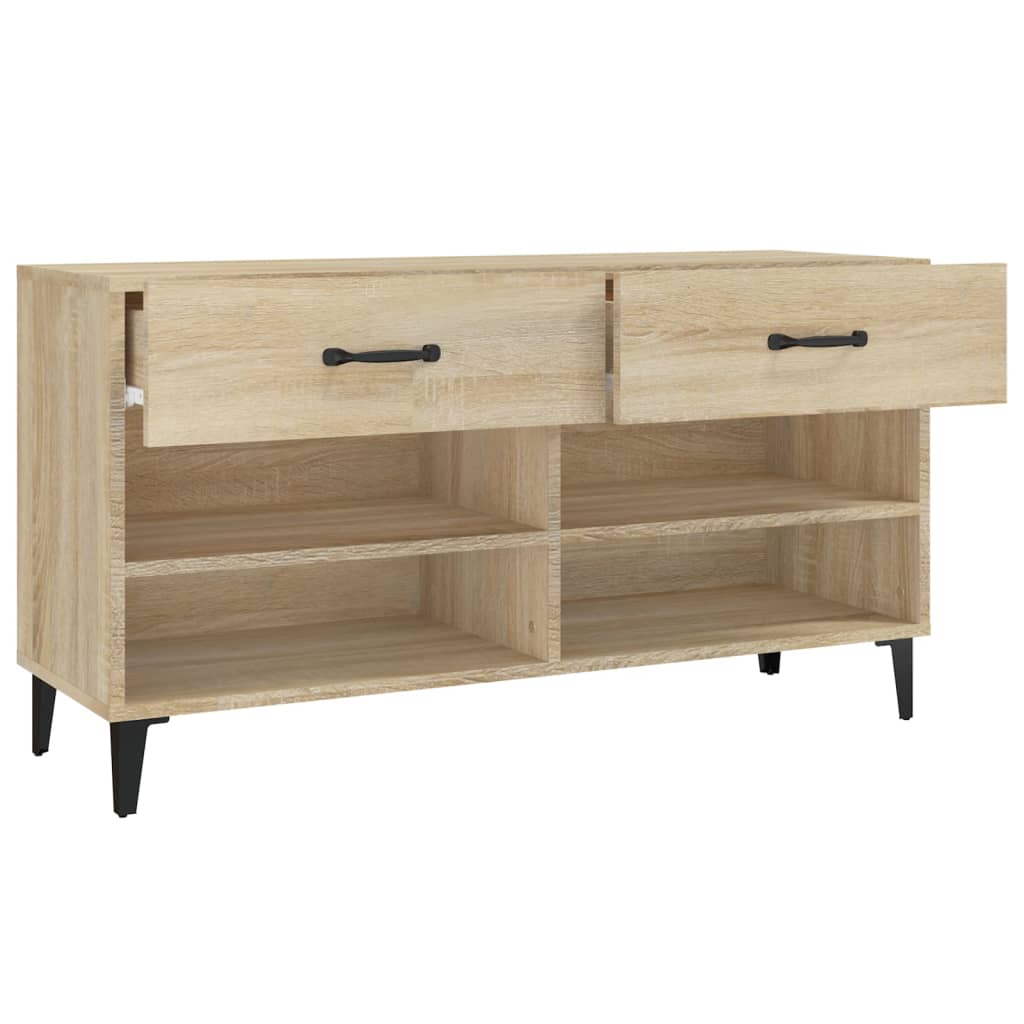Scarpiera Rovere Sonoma 102x35x55 cm in Legno Multistrato