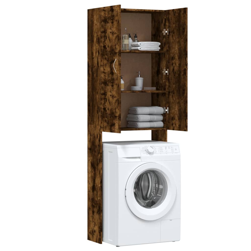 Mobile per Lavatrice Rovere Fumo 64x25,5x190 cm