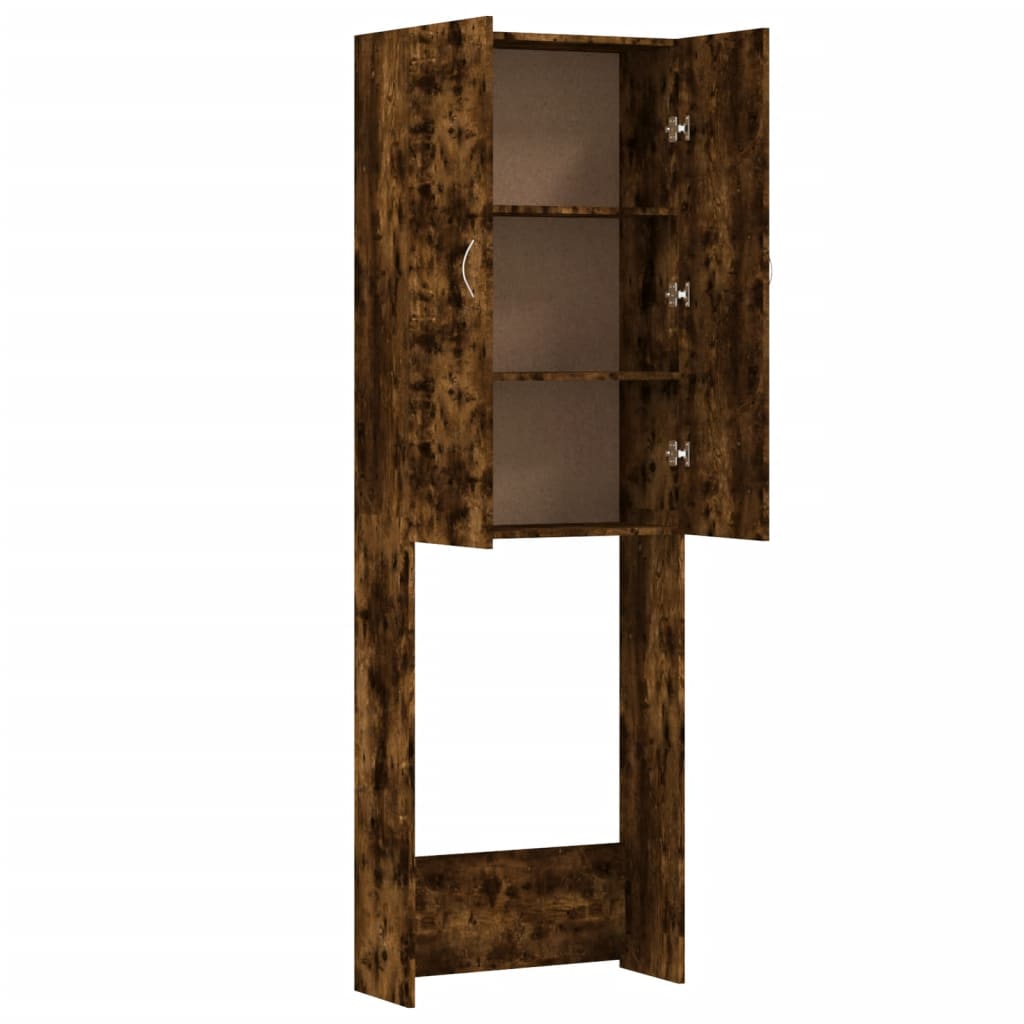 Mobile per Lavatrice Rovere Fumo 64x25,5x190 cm