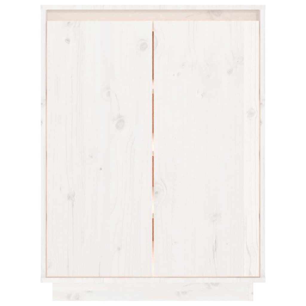 Scarpiera Bianca 60x35x80 cm in Legno Massello di Pino