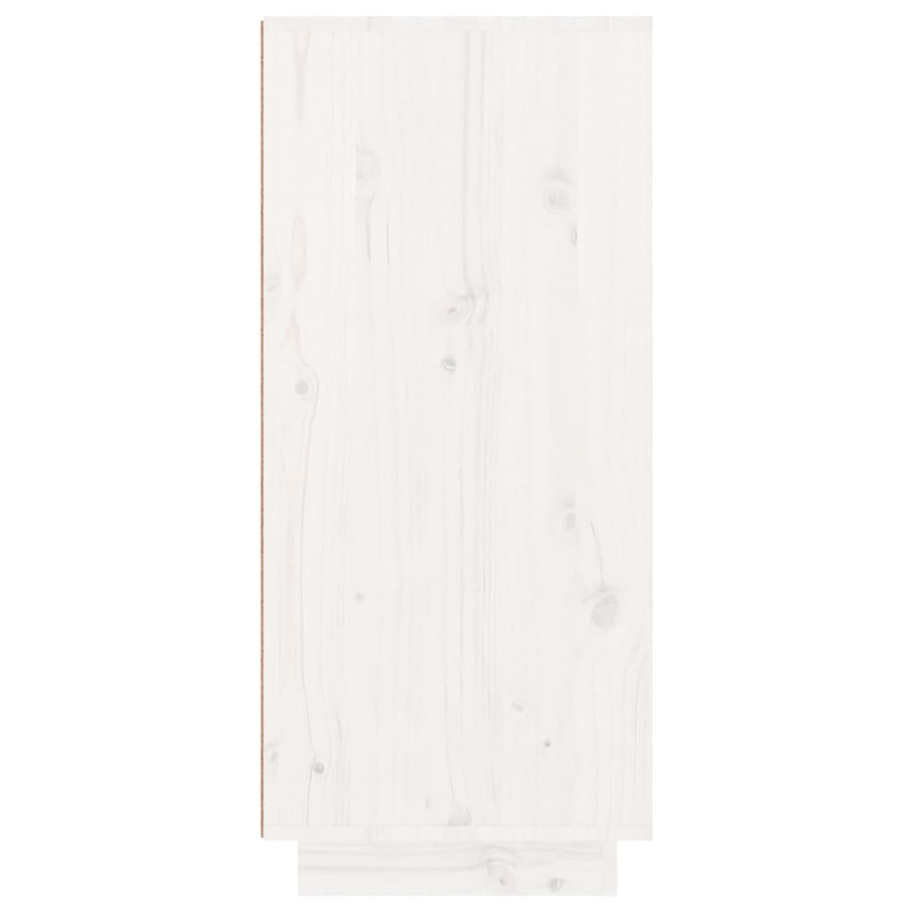 Scarpiera Bianca 60x35x80 cm in Legno Massello di Pino