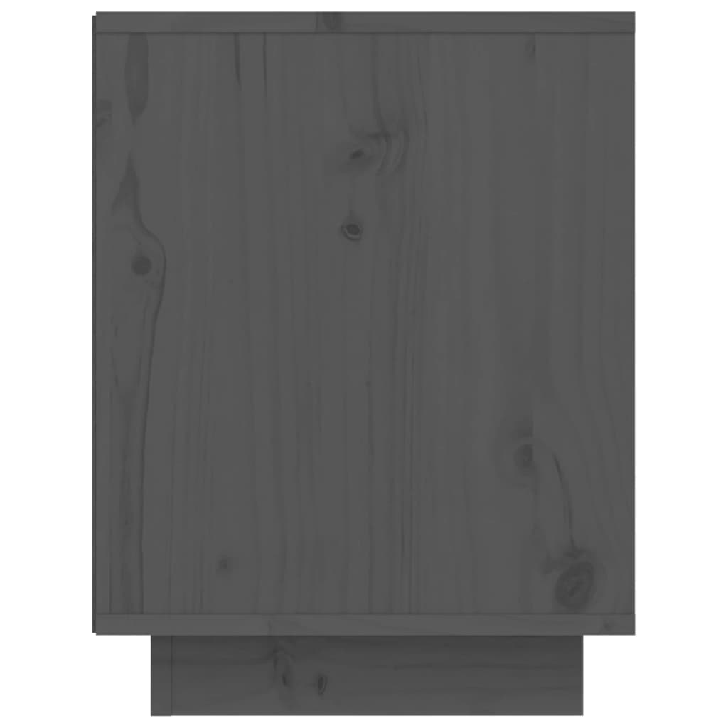 Scarpiera Grigia 60x34x45 cm in Legno Massello di Pino