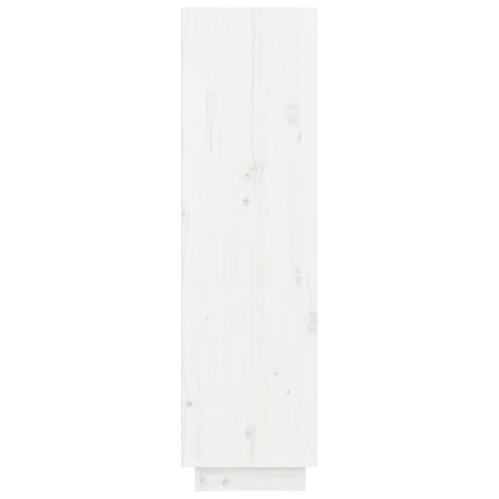 Scarpiera Bianca 60x34x105 cm in Legno Massello di Pino