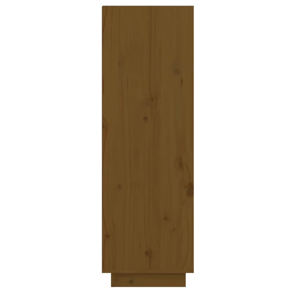 Scarpiera Marrone Ambra 60x34x105 cm in Legno Massello di Pino