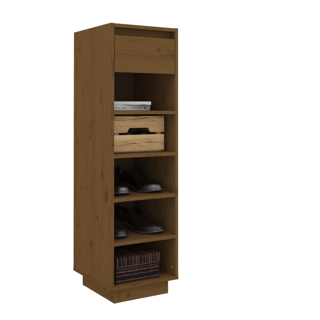 Scarpiera ambra 30x34x105 cm in Legno Massello di Pino