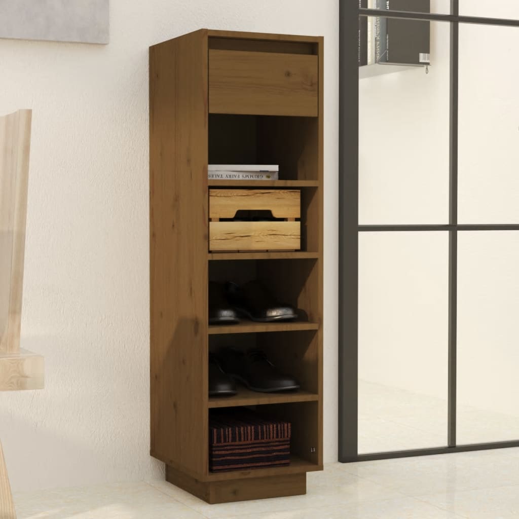 Scarpiera ambra 30x34x105 cm in Legno Massello di Pino