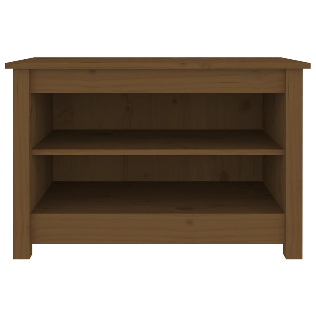 Scarpiera Ambrata 70x38x45,5 cm in Legno Massello di Pino