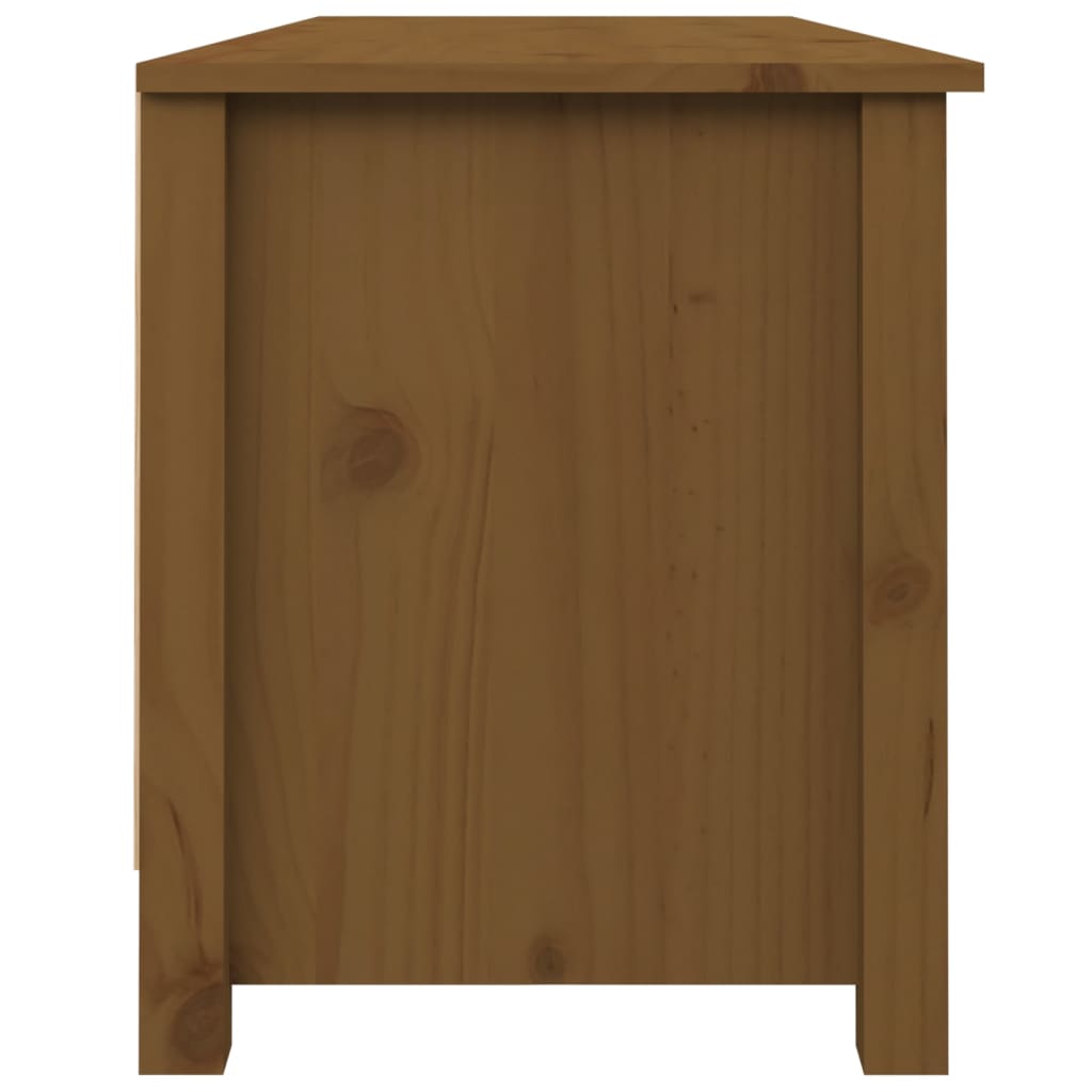 Scarpiera Ambrata 110x38x45,5 cm in Legno Massello di Pino