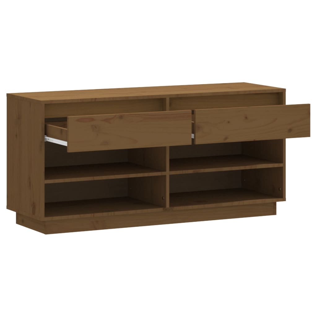 Scarpiera ambra 110x34x52 cm in Legno Massello di Pino