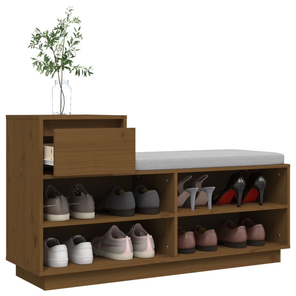 Scarpiera ambra 110x34x61 cm in Legno Massello di Pino