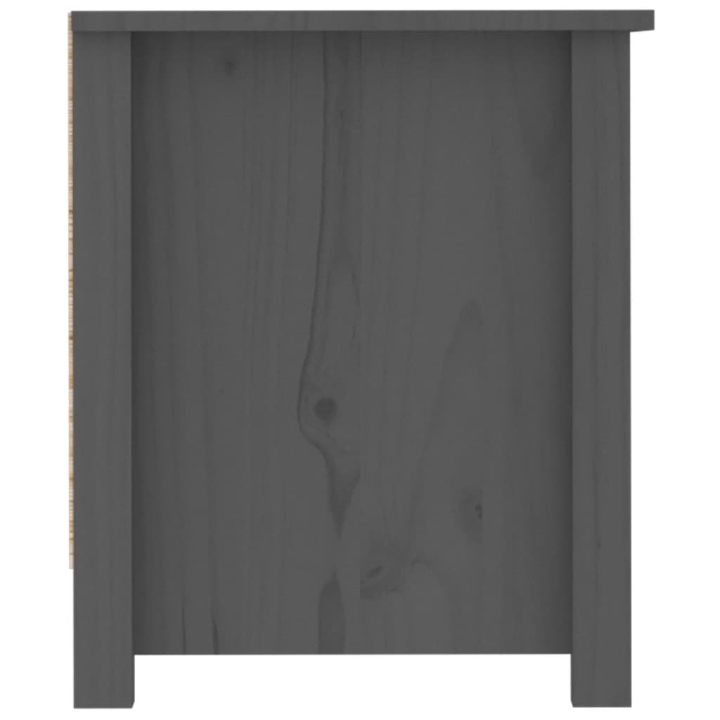 Scarpiera Grigia 110x38x45,5 cm in Legno Massello di Pino