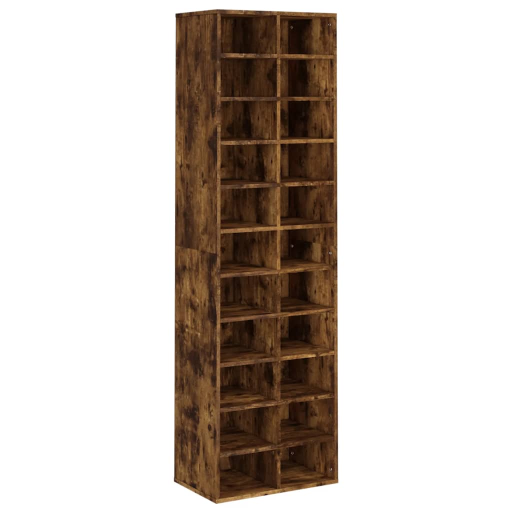 Scarpiera Rovere Fumo 54x34x183 cm in Legno Multistrato