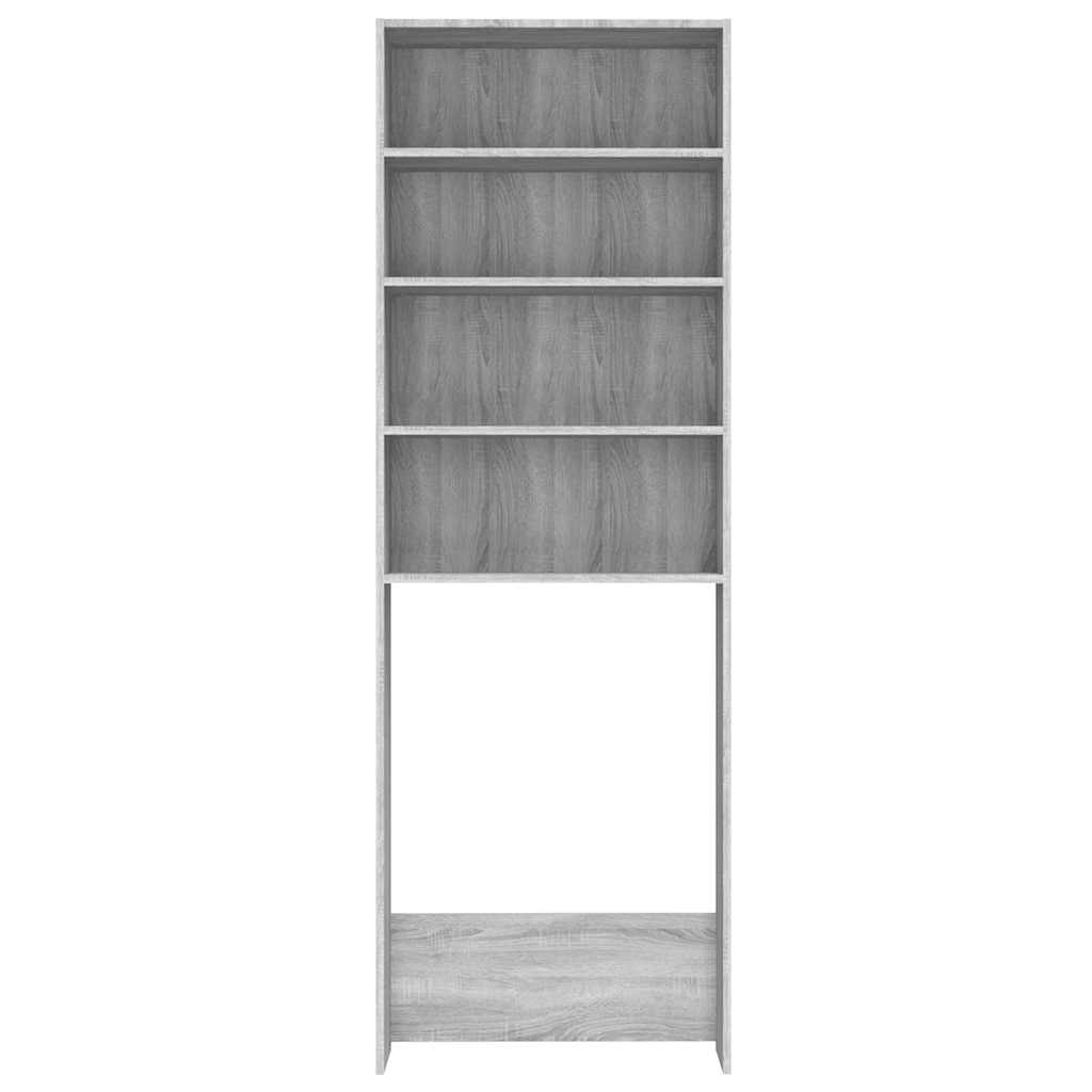 Mobile per Lavatrice Grigio Sonoma 64x24x190 cm