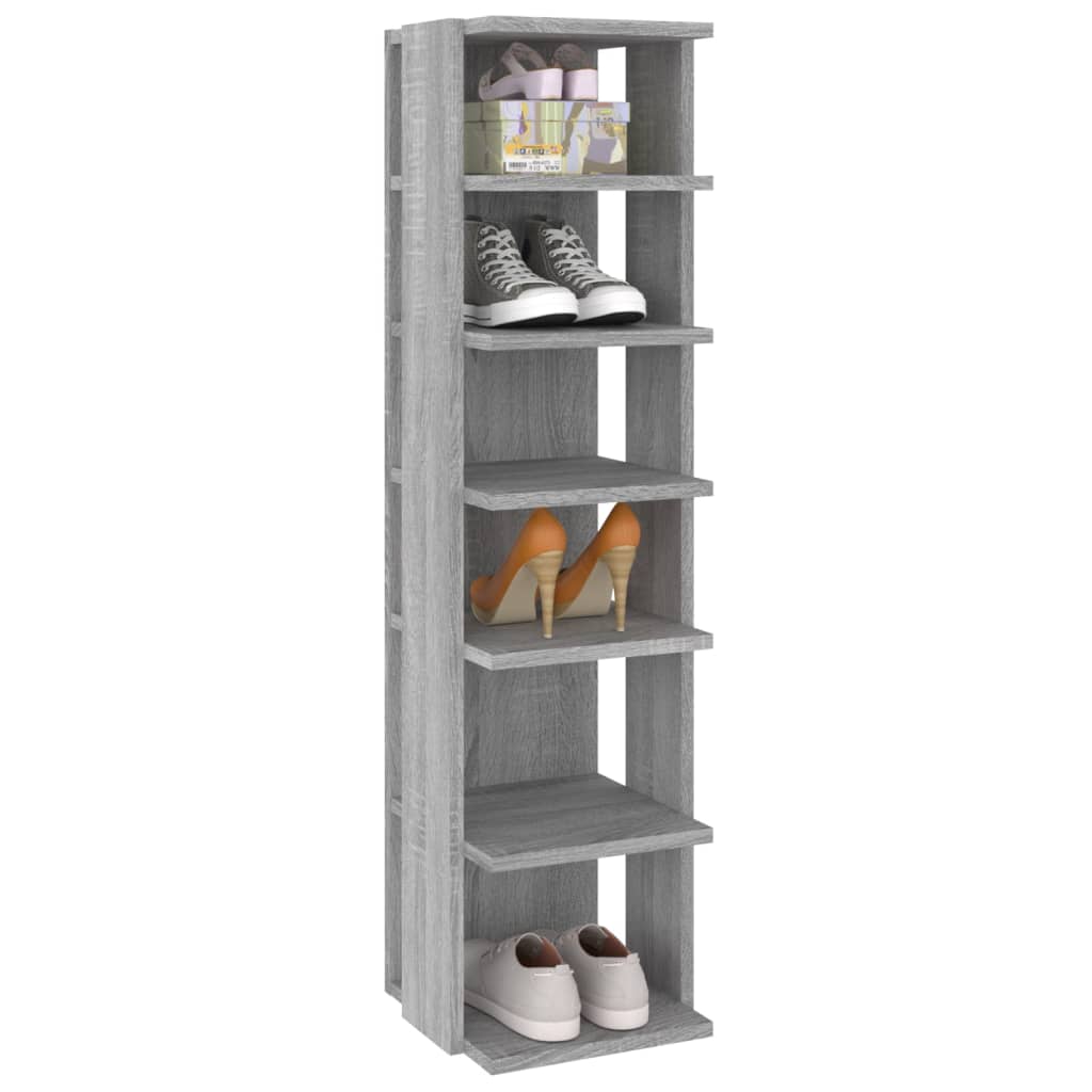 Scarpiere 2 pz Grigio Sonoma 27,5x27x102cm in Legno Multistrato