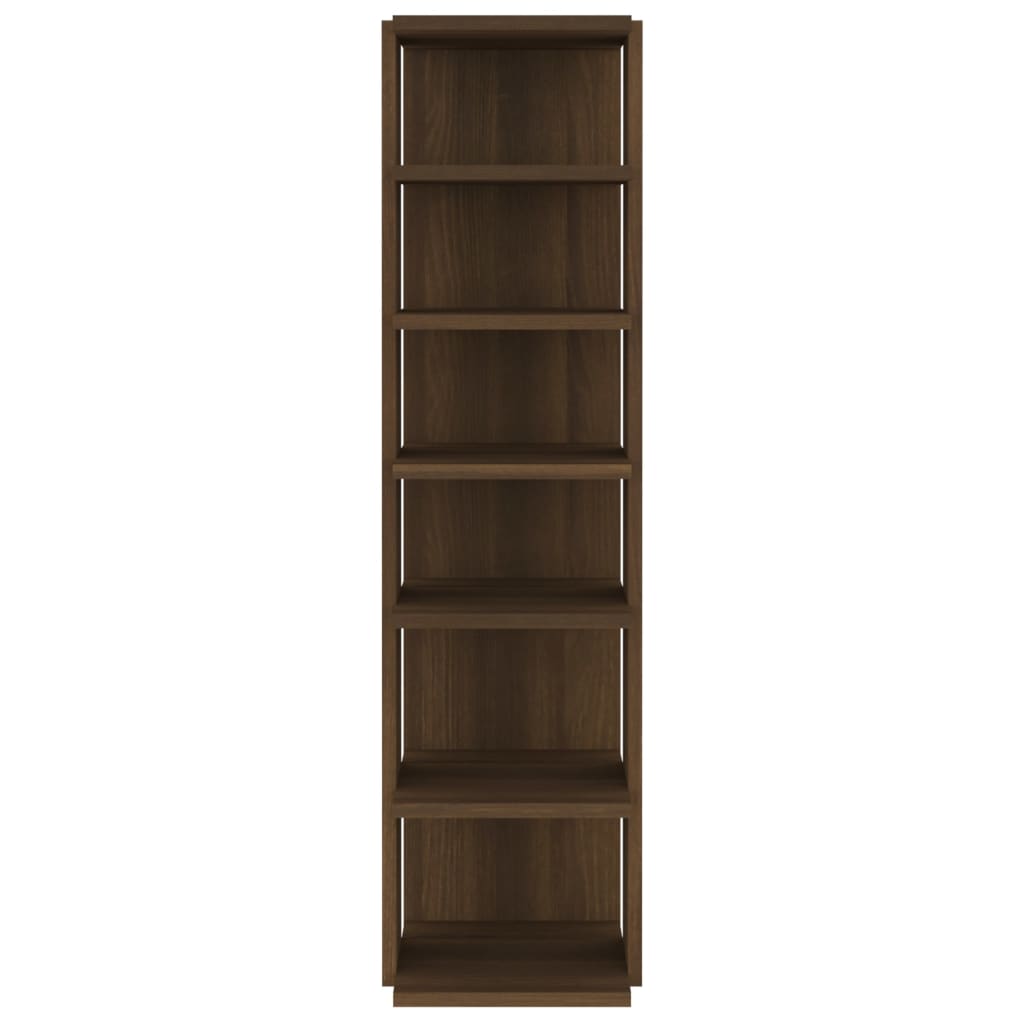 Scarpiera Rovere Marrone 27,5x27x102 cm in Legno Multistrato