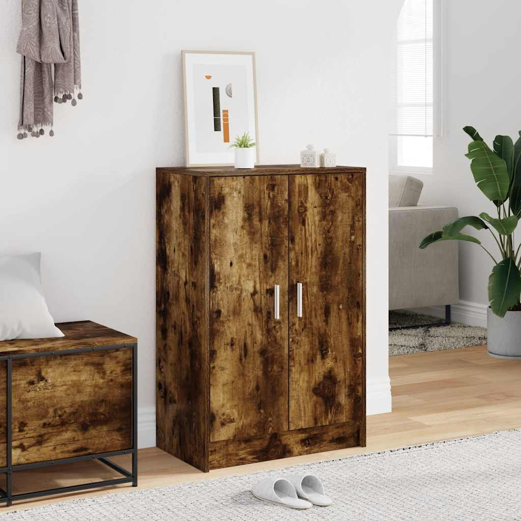 Scarpiera Rovere Fumo 60x35x92 cm in Legno Multistrato