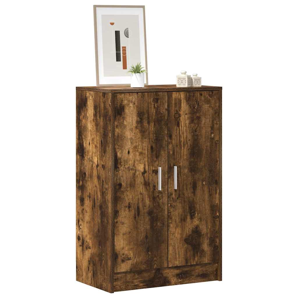 Scarpiera Rovere Fumo 60x35x92 cm in Legno Multistrato